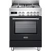 De Longhi Cucina a Gas 4 Fuochi con Forno Elettrico Ventilato Classe A 60X60 colore Inox e Nero - PRO 66 MAL PZ