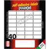 MARKIN Etichetta adesiva bianca 28x12mm (10fogli x 40etichette) Markin 10022