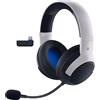 RAZER KAIRA HYPERSPEED CUFFIE WIRELESS, Bianco e Nero