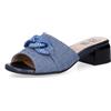 Confort Sabot con ampia fascia decorata e tacco 5 cm