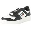 Tommy Jeans Tjm Retro Basket Ess Em0Em01395, Sneaker, Uomo, Bianco (Black/Ecru), 41 EU