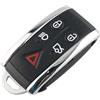 onetop1 5 bottoni Smart Remote Key Shell Case Fob custodia chiave a guscio auto ricambio telecomando Alloggiamento chiave Fit Jaguar XF XK XKR X-Type S-Type 2007 2008 2009 2010 2012