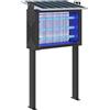 Outsunny Lampada Antizanzare per Esterno a Energia Solare con 60 LED e Rete di Protezione, Nero