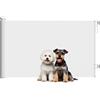 PawHut Cancellino per Cani Piccoli Estensibile 0-140x86.5 cm e Retrattile con Blocco Automatico, Bianco