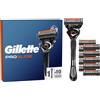 Gillette Proglide 1 Rasoio Barba Uomo E 10 Lamette Di Ricambio Con Doppia Lubrificazione Prima E Dopo Le Lame, Nuova Lubrificazione EverGlide Per Una Profondità E Comfort Incredibili, Lama Barba Uomo
