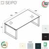 SEIPO RING scrivania operativa piano vetro P.1000 struttura metallica ad anello Seipo RN.0131 32