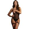 Le Désir Open-Cup Strappy Teddy Black XS-XL