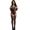 Le Désir Fishnet and Lace Bodystocking Black XS-XL