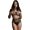 Le Désir Duo Net Key-Hole Bra Set Black XS-XL