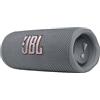 JBL Flip 6 Speaker Bluetooth Portatile, Cassa Altoparlante Impermeabile e Antipolvere IPX67, Compatibile con JBL PartyBoost, Fino a 12h di Autonomia, Grigio
