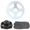 EBTOOLS Catena Minimoto Con Smaglia Catena Catena E Corona Per Minimoto Catena E Corona Per Minimoto Kit Pignone, Di Trasmissione (Lega Di Alluminio) Catena T8f E Scatola