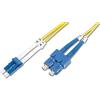 DIGITUS DK-2932-03 - Cavo In Fibra Ottica OS2 - 3 m - da LC a SC - Duplex - 1/10 Gbit/s - Cavo LAN In Fibra Ottica Monomodale SM - Tipo Di Fibra: 9/125 µ - Giallo (Yellow)