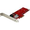 StarTech.com Scheda Controller RAID SSD M.2 NGFF più 2 Porte SATA III, PCIe, Scheda RAID M.2 PCI Express a Due Slot più Due Porte SATA , PEXM2SAT3422