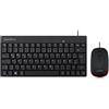 Perixx PERIDUO-212 tastiera USB QWERTZ Tedesco Nero, Rosso