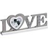 walther design Cornice Grigia 9 x 9 cm Love Cornice per Ritratto in Legno YF199D