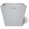 POTS&MORE Prismo VP022002 - Vaso da 20 cm, forma quadrata, colore grigio chiaro, altezza 18 cm, vaso in plastica, per piante da interno, colore: grigio chiaro