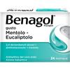 Benagol Mentolo Eucaliptolo Per Mal Di Gola 24 Pastiglie