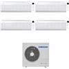 Samsung Climatizzatore Quadri Split Windfree Avant S2 7+9+9+12 BTU con AJ080TXJ4KG/EU Inverter R-32 Wi-Fi Classe A++ ,