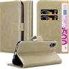 Cadorabo Custodia Libro per Apple iPhone XS MAX in MARRONE CAPPUCCINO - con Vani di Carte, Funzione Stand e Chiusura Magnetica - Portafoglio Cover Case Wallet Book Etui Protezione