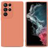 Cadorabo Custodia compatibile con Samsung Galaxy S22 ULTRA in FLUID ARANCIONE CHIARO - Coperchio protettivo in silicone TPU flessibile