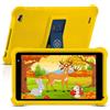 qunyiCO Kids Tablet 7 pollici | Android 11 | 2 GB di RAM | Schermo touch HD 1024 x 600 | Fotocamera WiFi Bluetooth | App di apprendimento con controllo genitori su Playstore (Yellow)