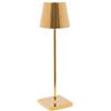 Zafferano Poldina Pro Lampada LED Senza Fili con Batteria Ricaricabile, Dimmer touch, Uso Interno H38cm, Corpo in Alluminio e Finitura Galvanica Lucida Oro