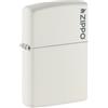 Zippo Lighter WHITE WITH ZIPPO LOGO