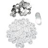 Hztyyier 100 Set di Spille Fai-da-te Parte Spille in Plastica in Latta per Bottoni in Bianco per Macchina per la Creazione di Badge (44 MM) Handcraft Materials
