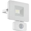 Eglo Leuchten my light Proiettore Faedo 3 bianco da 10W Led integrato 5000k da esterno IP44 con sensore 33156/20