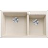 Blanco PLEON 9 Vasca Grande sinistra Soft White 1527641 con Set Stainless Steel