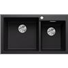 Blanco PLEON 9 Vasca Grande sinistra nero 1527636 con Set Stainless Steel
