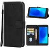 generale compatibile con ALCATEL 1 5033D 5033X / ALCATEL 1 (2019) Custodia Cover Case Stand Flip Magnetica Libro Gel Silicone TPU protezione Portafoglio Eco Pelle Porta Carte (Nero)