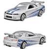 Hot Wheels FAST AND FURIOUS BRIAN O'CONNER Auto NISSAN SKYLINE GT-R (BNR34) Modellino Die Cast Scala 1:64 - lunghezza 7cm - JBY31