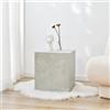 [en.casa] Tavolino a Forma di Cubo Tavolo Basso da Caffè Tavolino Laterale da Divano Comodino 45 x 40 x 40 cm - Effetto Marmo Tortora