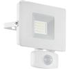 Eglo Leuchten my light Proiettore Faedo 3 bianco da 21W Led integrato 5000k da esterno IP44 con sensore 33157/20