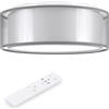 Navaris Plafoniera Soffitto Luce LED Dimmerabile - Lampadario Camera da Letto - Lampada con Telecomando - Temperatura del Colore e Luminosità Regolabile - 40 cm Bianco
