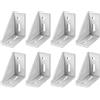 QUARKZMAN 8pz Interno Angolo Staffa Tassello 77x77x40mm 4080 Angolo Connettori per 4040/4080 Serie Alluminio Estrusione Profilo Argento