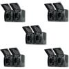 REV AquaForm - Set risparmio da 5 prese doppie, per ambienti umidi, IP44, a parete, orizzontale, antracite