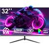 Monitor 32 Pollici 4K 60 Hz PC Schermo Senza Cornice per Computer (3840 × 2160P)