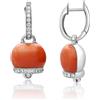 CHANTECLER Orecchini campanella con corallo rosso