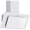 Respekta Cappa aspirante senza testa/Cappa inclinata di 60 cm/Alloggiamento in metallo con paralume in vetro bianco/Funzione di scarico dell'aria e ricircolo / CH33060WB / B / 51 - 64 dB