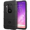 NOKOER Cover per Motorola Moto One Zoom, Materiale TPU Case [Armatura] Anti-Caduta Custodia per Cellulare [Resistente all'Usura] [Slittata] [Anti Impronta Digitale] - Nero