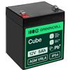 Green Cell Batteria AGM 12V 5Ah ricaricabile sigillata VRLA | Per UPS, allarmi, giocattoli elettrici, impianti solari, scooter, backup e uso ciclico senza manutenzione