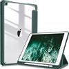FINTIE Custodia per iPad 10.2 Pollici 9a / 8a / 7a Generazione (2021 2020 2019) - [Built-in Pencil Holder] Antiurto Sottile Case Posteriore Trasparente Cover con Auto Sveglia/Sonno, Midnght Verde