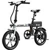 HITWAY Bicicletta elettrica, E-Bike pieghevole da 16, E-Bike da città con motore da 250W, velocità 25km/h, batteria 216Wh/324Wh Biciclette elettriche BK35 BK35S (BK35S-9AH)