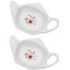 PRETYZOOM Porta Bustine Di Tè Per Bustine Di Tè Usate 2 Pezzi Sottobicchieri Per Bustine Di Tè A Forma Di Teiera Piattini Per Bustine Di Tè In Ceramica Poggia Cucchiaio Piatto Per