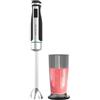 Cecotec Frullatore a Immersione Powergear 1500 Xl, 1500 W, 21 Velocità + Turbo, in Acciaio Inox, Braccio XL, 4 Lame, Rivestimento in Titanio, Ingranaggio in Metallo, Include Bicchiere con Coperchio
