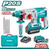 MARTELLO TASSELLATORE ROTATIVO BATTERIA VOLT 20V 2 BATTERIE + CON VALIGIA TOTAL