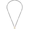 JEWELS BY LEONARDO Pippa Clip&Mix Collana in acciaio inox, 1 pezzo, collana di perle di cristallo di vetro e perle in acciaio inox, colore nero/oro, gioielli da donna, 70 cm, Acciaio inossidabile, Nessuna pietra preziosa