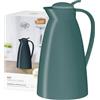 alfi ECO 1,0l, sea pine mat,caraffa thermos con igienico inserto in vetro temprato in plastica, chiusura a vite con pulsante, usabile con una sola mano, ottima come caraffa da caffè e da tè,senza BPA